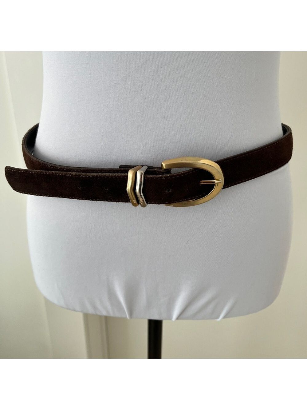 COLLAGE Brown Suede Fashion Belt Genuine Leather Made Canada Timeless Classic